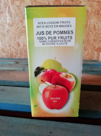 JUS DE POMMES EN BIB (100% naturel, sans conservateur, ni sucre ajouté)